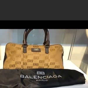 Balenciaga Signature BB Monogram Canvas Tote Bag